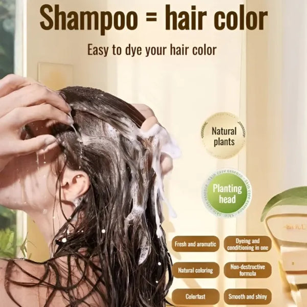 Japanese Long Lasting Natural Hair Dye Shampoo  Buy 1 Get 1 Free