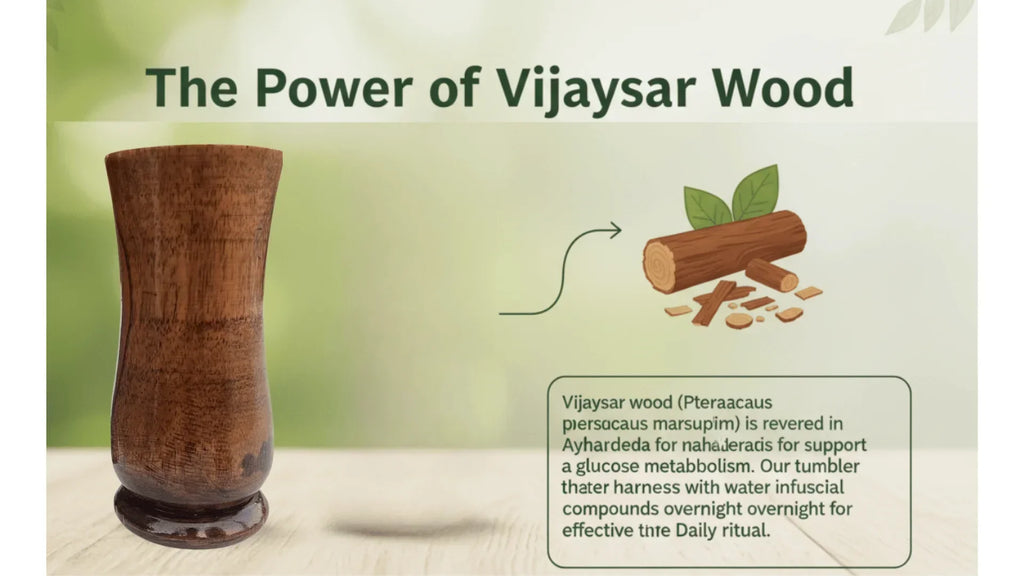 SugarCare Balance Wooden Water Glass (Natural Sugar Solution)